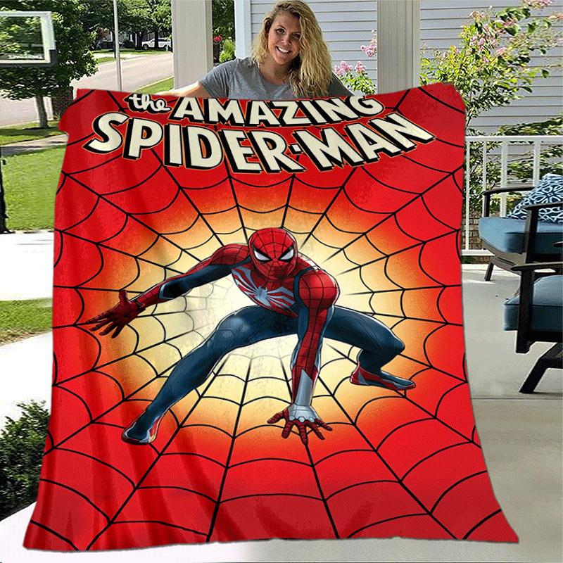 1pc Spider-Man Printing Blanket - Soft, All-Season Throw for Living Room, Bedroom,Personalized Gift with Adorable Cartoon Design