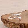 925 Sterling Silver Heart Arrow Ring, Adjustable Love Ring, Minimalist Cupid Arrow Ring, Open Band Silver Ring, Romantic Gift for Her.
