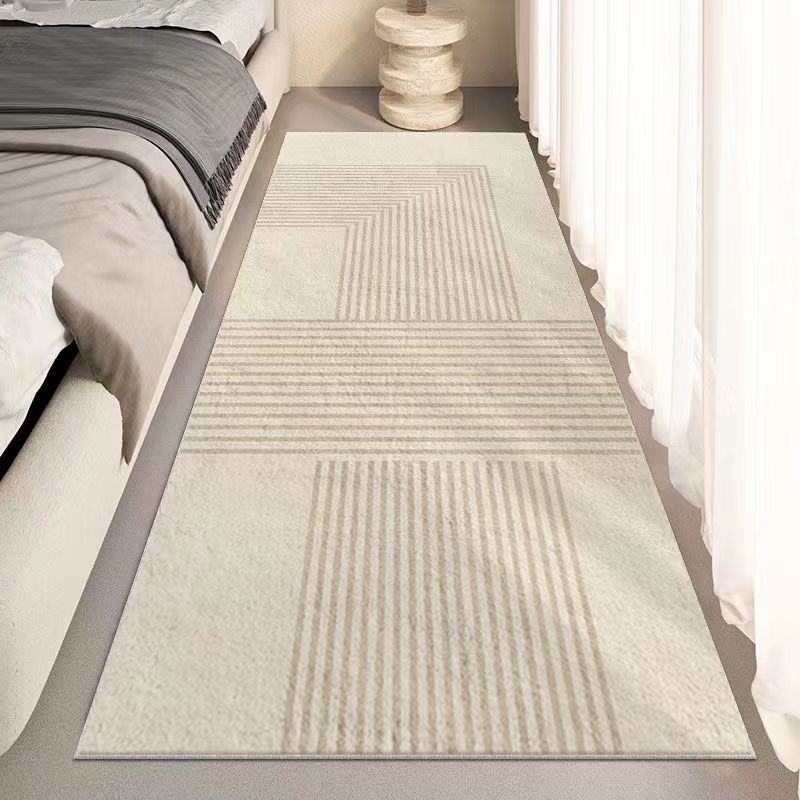 Winter-Spring Simple Stripes Carpet For Living Room, Bedroom And Bedside, Warm And Insulating Home Decoration