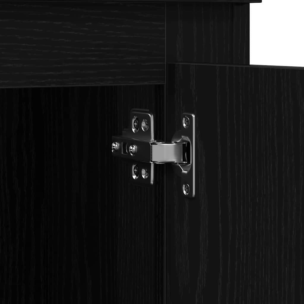 Highboard Black Oak Effect 132 x 35.5 x 103.5 cm