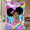 Rainbow Dreams Frame Theme blanket Lightweight Warm Flannel Blanket Decorative Throw Blanket for Home Decoration