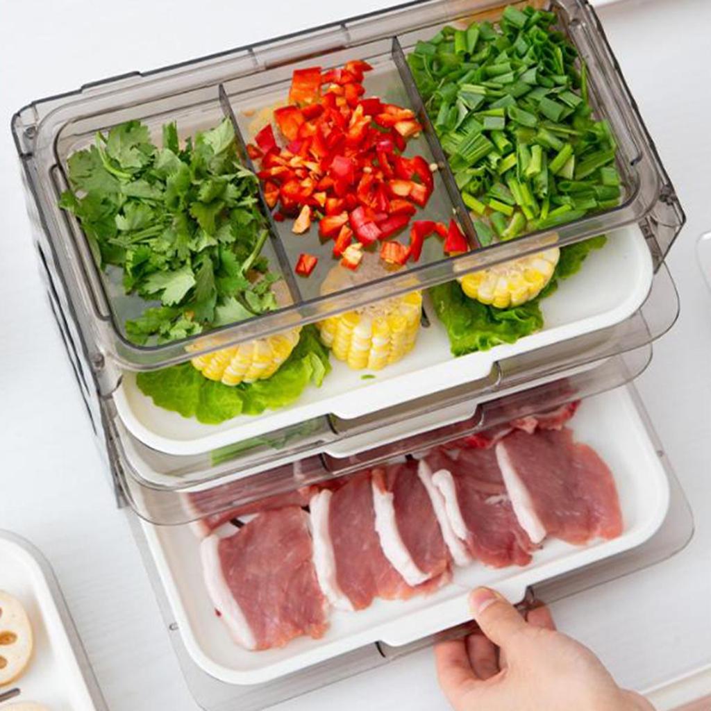 Food Storage Containers Serving Tray Kitchen Organizer Fridge for