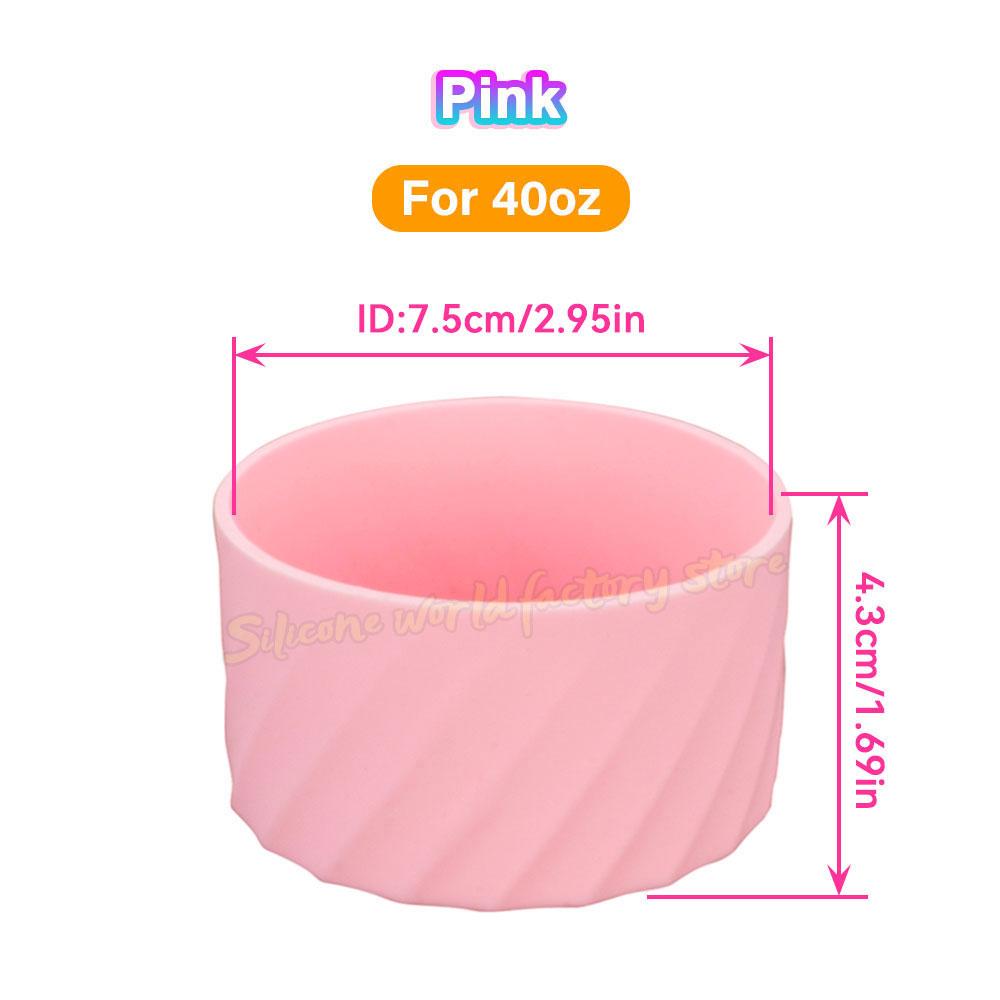 SW 40oz/30oz Silicone Cup Bottom Cover for Stanley Adventure Quencher Tumbler for IceFlow Flip Straw Water Bottle Sleeve 7.5/7CM Cup Holders 5
