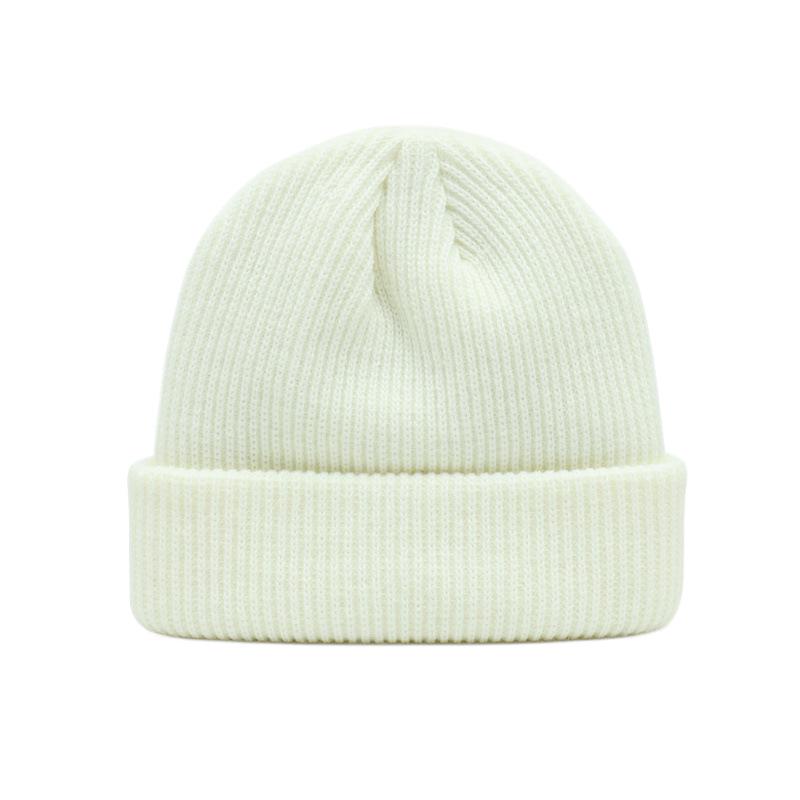 Unisex Hip-Hop Trendy Beanie: Warm Knitted Hat with Logo Embroidery for Autumn and Winter