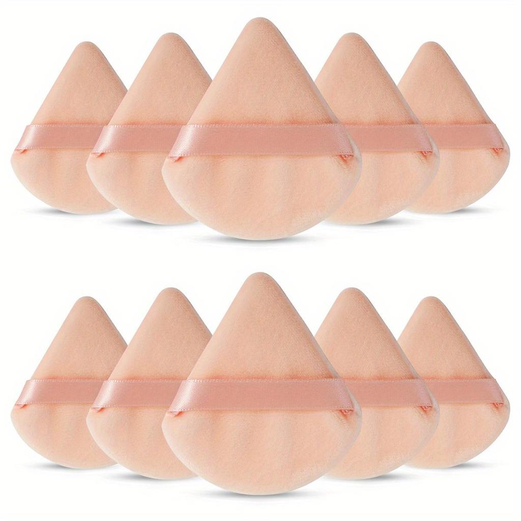 10pcs Soft Triangle Powder Puff, Powder Puff Triangle Cosmetic Powder Puff,  Professional Beauty Makeup Tools for Eyes and Corners