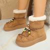 2025 autumn and winter new thick-soled casual cross-strap snow boots women's comfortable versatile velvet warm snow boots