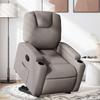 Vidaxl Lift and Tilt Recliner, Taupe Color, Fabric Upholstered