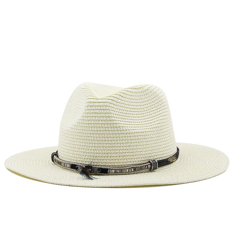 European and American straw hat dame top hat men's and women's spring and summer straw fashion sun protection sun hat