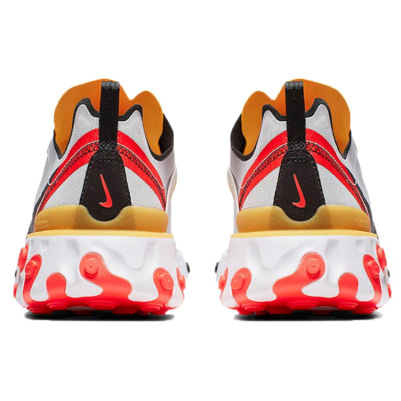 Nike React Element 55 White Black Crimson Gold Sneakers BQ6166-102