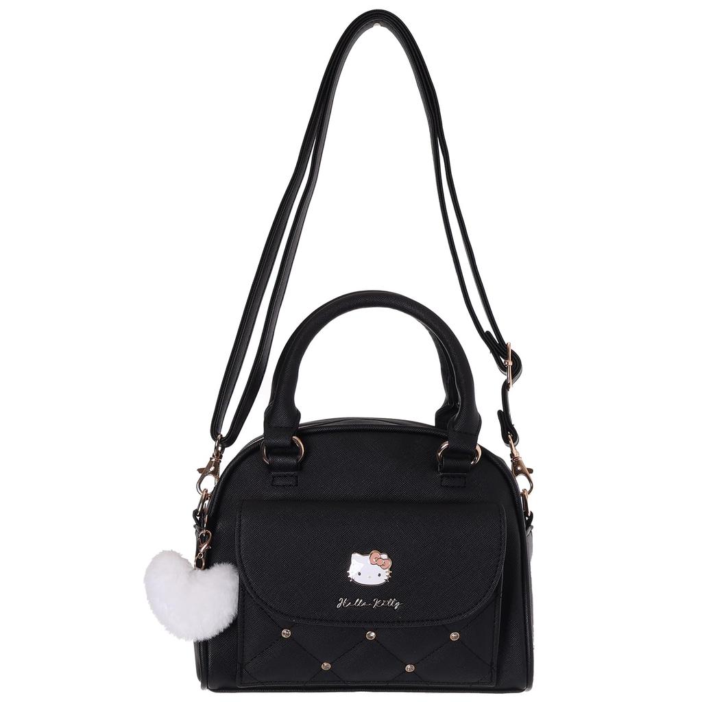 Sanrio Characters Boston Shoulder X X Synthetic Leather Bag, 16.5 19.5 10cm, 347g, (Hello Kitty)