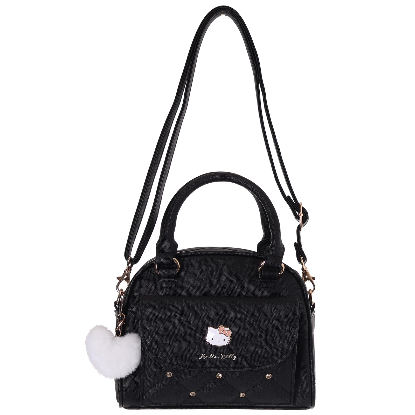 

Sanrio Characters Boston Shoulder Bag, 16.5 x 19.5 x 10cm, 347g, Synthetic Leather (Hello Kitty)