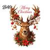 Reusable Winter Window Clings Christmas Reindeer Static Glass Sticker, Removable with Merry Text, PVC Stickers for Holiday Home And Store Decoration