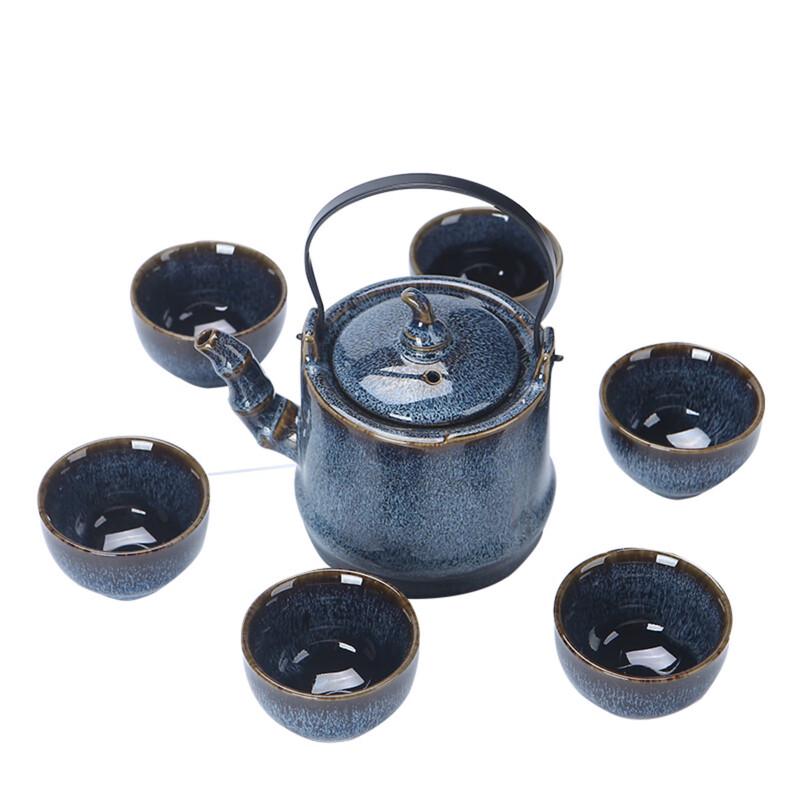 Zhi Shi Kiln Change Tianmu Teapot Tea Set