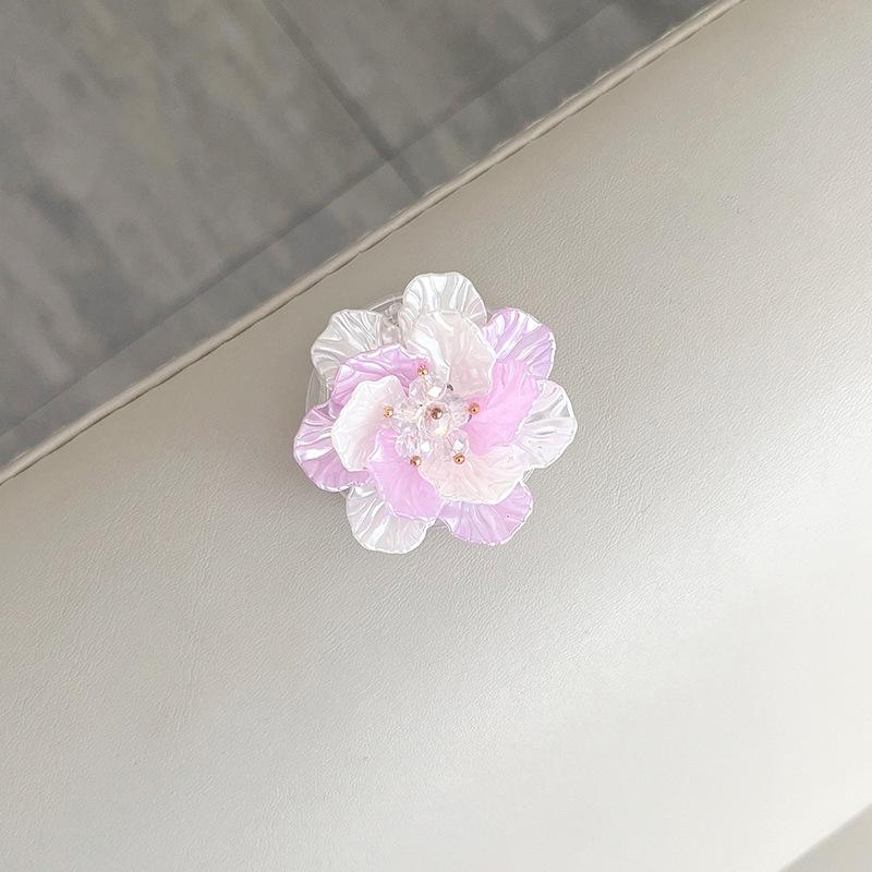 Three-Dimensional Flower Mobile Phone Airbag Bracket Xiaoqing Fresh Air Back Sticker Retractable Desktop Air Cushion Support Frame