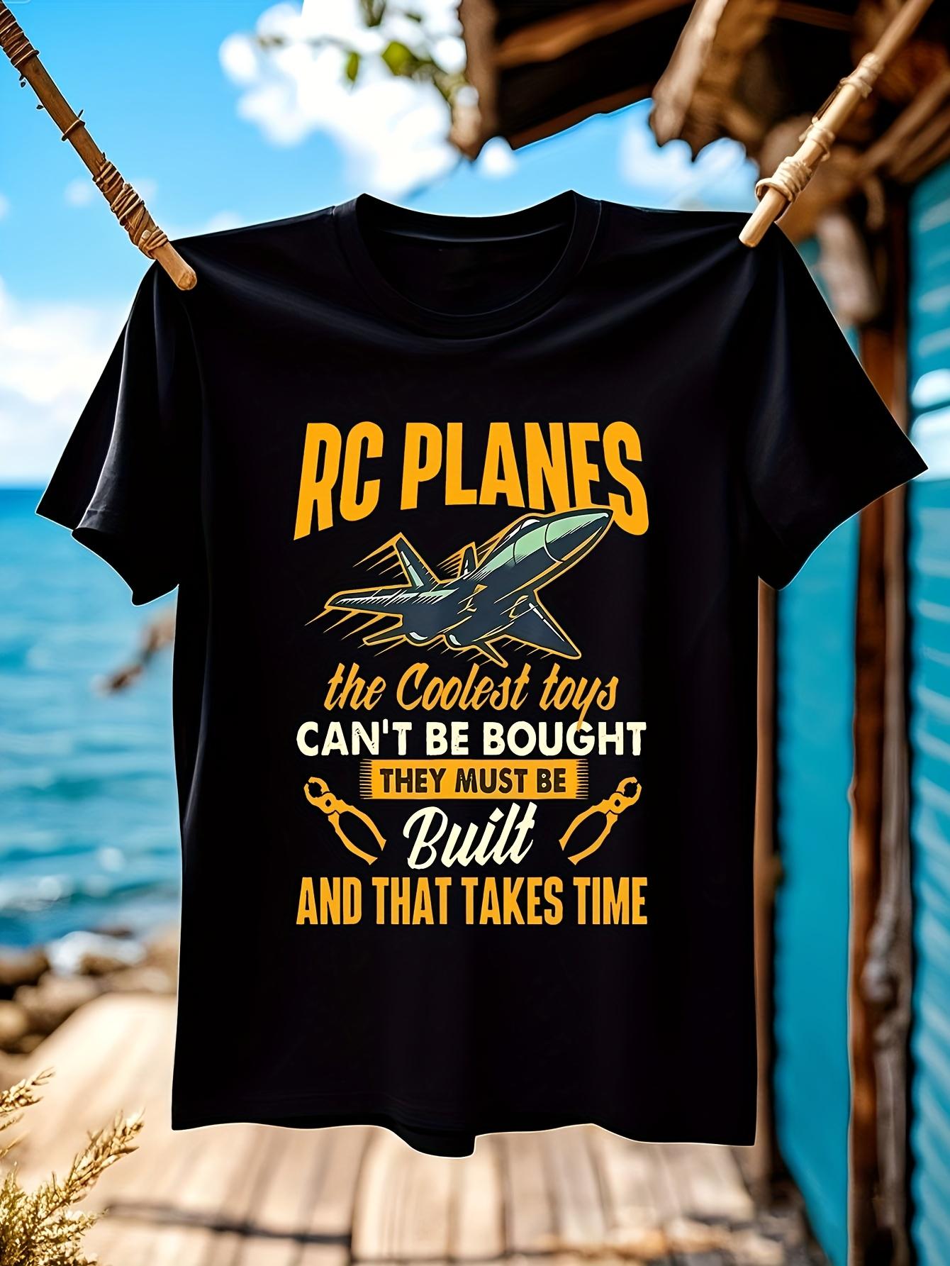 RC Plane Pilot Graphic Tshirt Graphic Tshirt - Black with... M