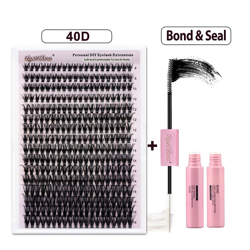 DIY Lash Extension Kit: European & American Cluster False Eyelashes & Tools