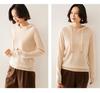 Women's Hooded Cashmere Sweater: Loose Knitwear Top for Autumn/Winter