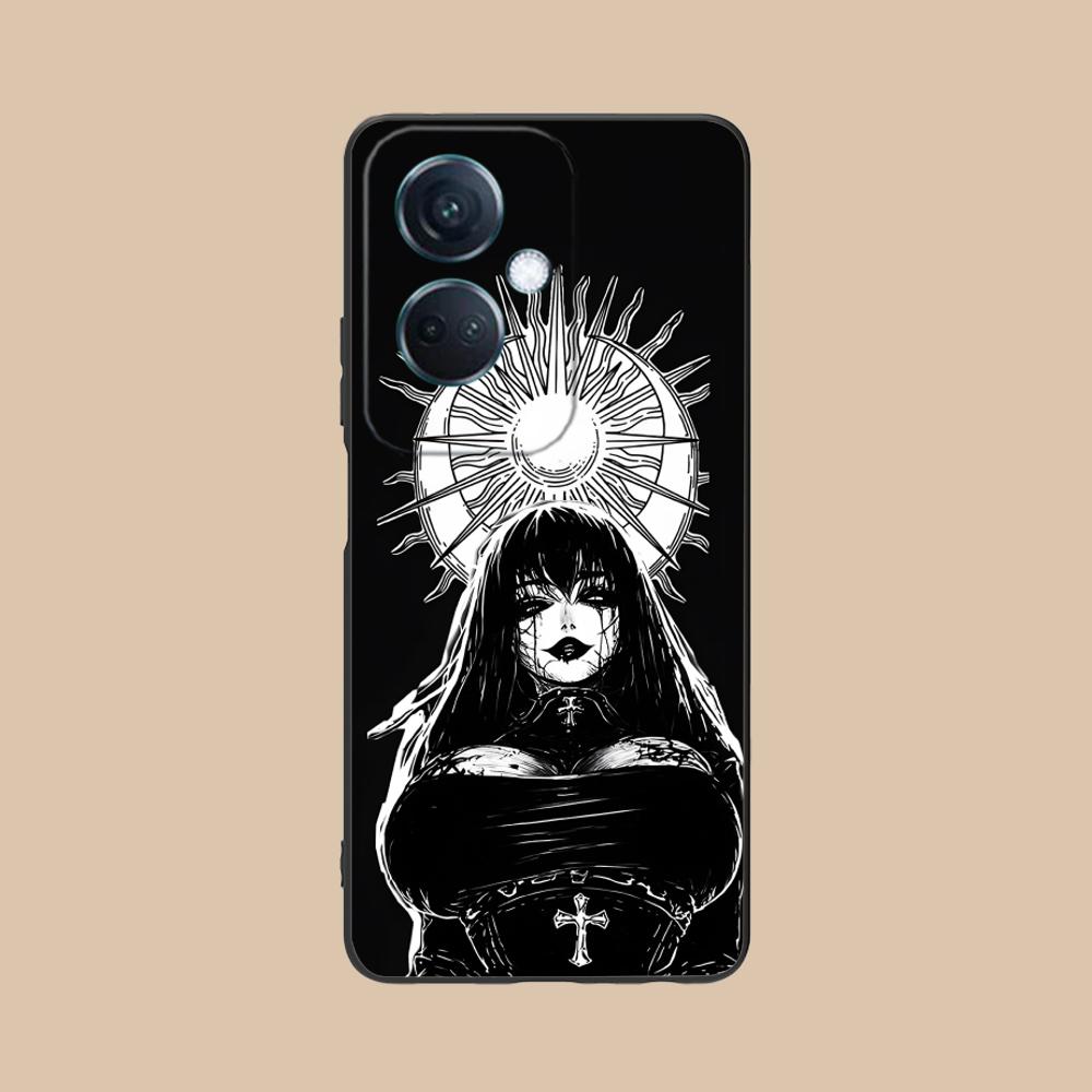 

Terror Gothic Art Mobile Phone Case for OPPO Reno 14 13 12 11 10 9 8 7 6 5 F T Pro 5G Colorful Printing Cover Luxury Pretty OPPO Reno5 5G