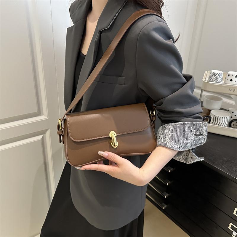 Solid Color Pu Women Underarm Shoulder Bag Casual Fashion Daily Commute Shopping Bag