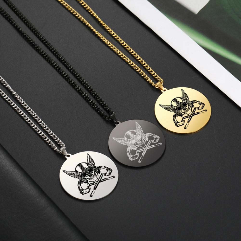 Viking Axe Helmet Pendant Tomahawk Necklace Odin Raven Slavic Amulet Norse Warrior Mythology Stainless Steel Jewelry