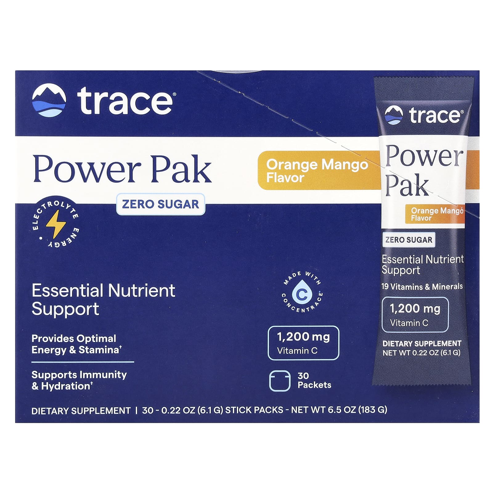 

Power Pack, Sugar Free, Orange Mango, 30 Packets, 6.1G (0.22Oz) Each