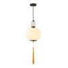 Modern Asian-Inspired Striped Glass Pendant Light for Restaurants and Bars
