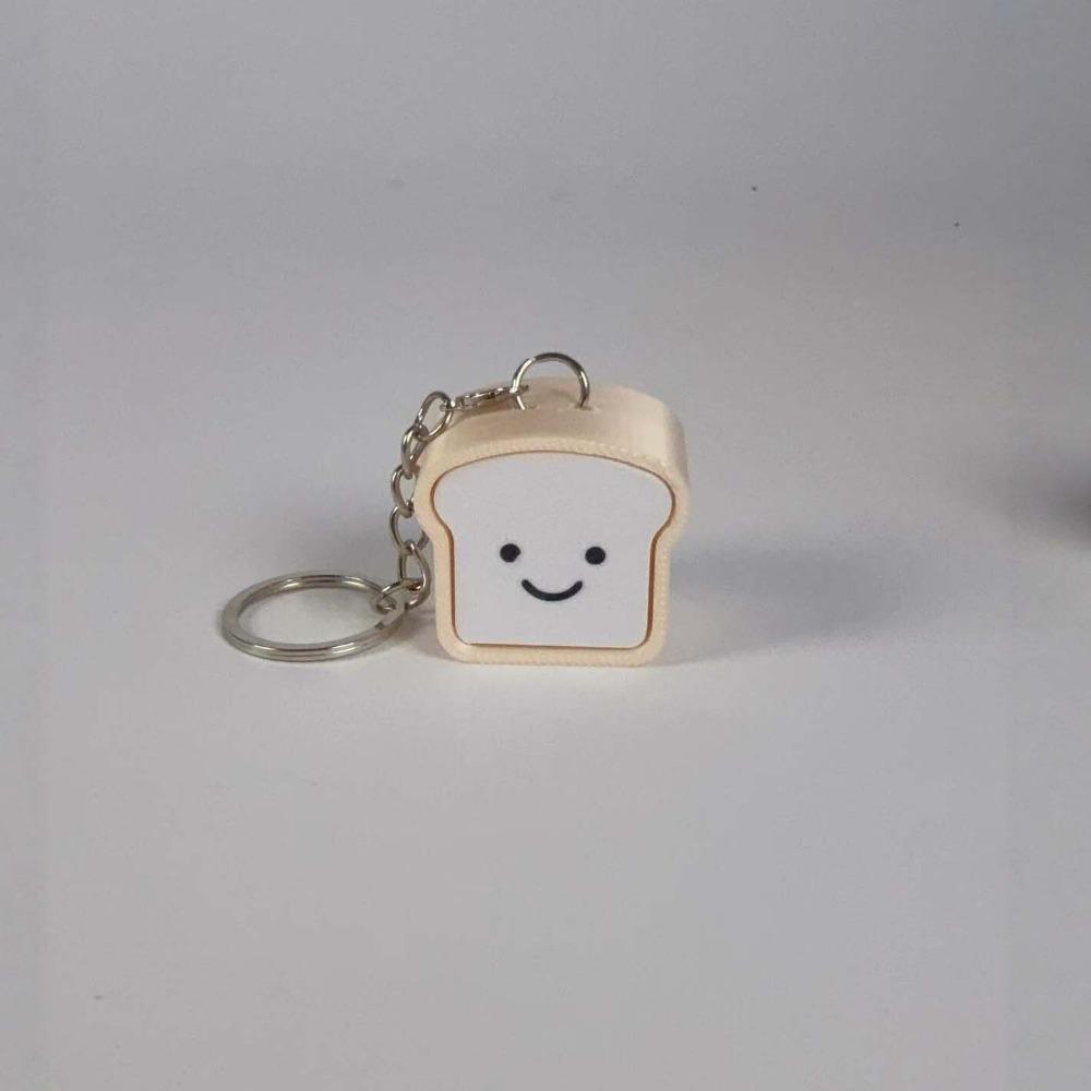 Finger Press Toast Keyboard Clicker Sensory Toy Finger Clicker Toy Bread Fidget Keychain ADHD ASMR