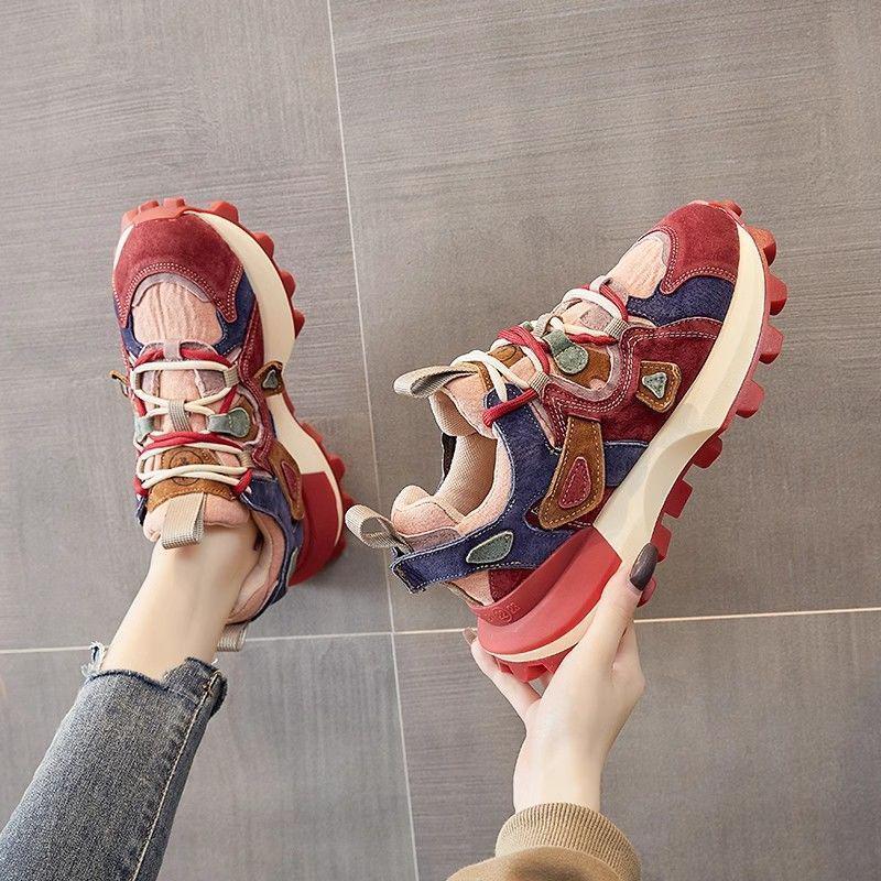 

Forrest Gump Women s Soft Sole Non-Slip Waffle Running Shoes: Stylish Color Block Casual Athletic Sneakers. 35 розы красного