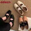 Fashion Fashion Shallow Women Ballet Flats Dance Shoes Spring Autumn Female Soft Footwear Square Toe Ladies Mary Janes Flats Shoes