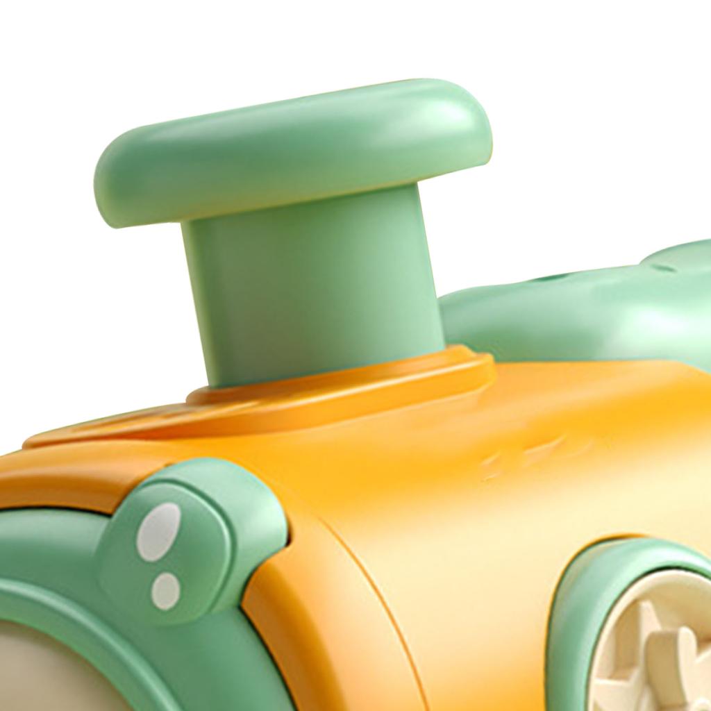 Inertia Train Toy Press Face Changing with Whistle Cartoon Crash Resistant Interaction Toy Train