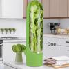 Round Plastic Herb Keeper Fresh-keeping Box for Vegetables and Kitchen Storage