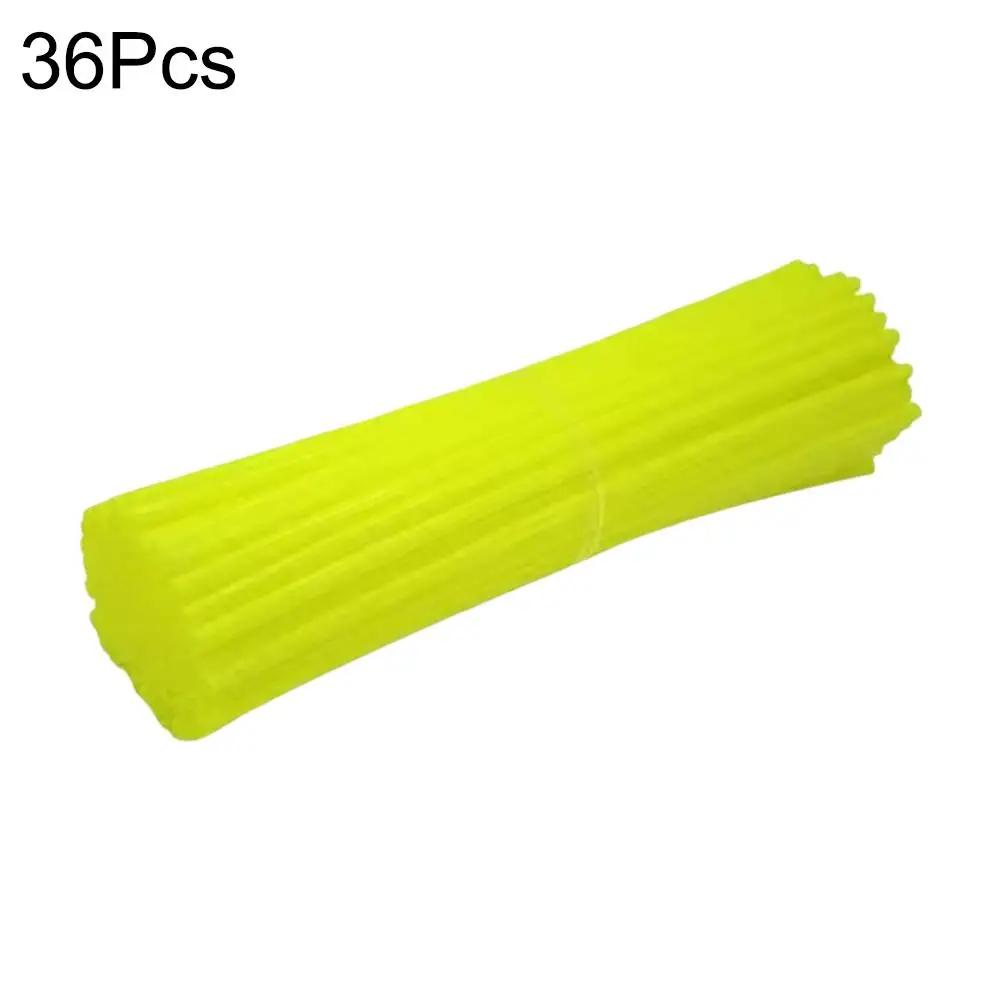 New Motorcycle 36 Pcs Wheel Rim Spoke Wrap Kit Skin Cover Universal for Most Motocross and Dirt Bikes P9M4