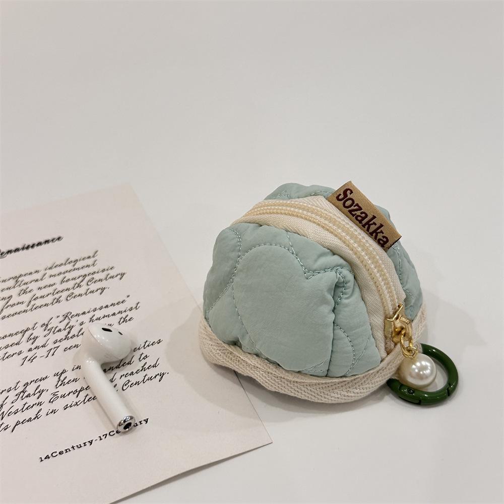 

Милый мягкий защитный чехол для AirPods: Компактный и портативный зелёный