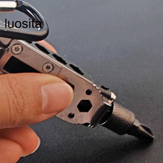 Multifunctional Screwdriver Keychain, Screwdriver with LED Light, And Bottle Opener, for Outdoor Camping