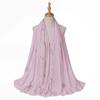 Pearl Rhinestone Chiffon Scarf Hijab For Women Muslim Headwrap Solid Shawls Headband Foulard Femme Muslim Hijab Turbans Headband
