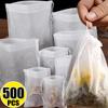 100-500 Adet Tek Kullanımlık Poşet Çay Filtre Kağıdı Non-woven Mühürlü İpli Çay Poşetleri Mutfak Çay Takımı Kahve Açık Çay Baharat Poşeti