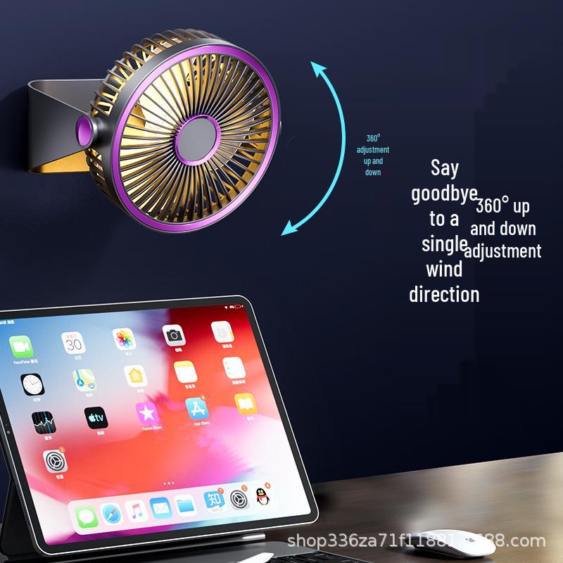 

Portable USB Desktop Air Circulator Fan for Dorm or Wall Mounting 800mAh Long Battery Life светло-зеленый