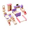 18 Pieces Miniature Dollhouse Furniture Set Realistic Toy Sturdy for Playroom