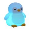 Silicone Penguin Patting Night Light Colorful RGB Touch Atmosphere Light 1200mAh Capacity Charging Light For Home Bedroom