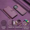 2 in 1 Magnetic separation Suitable for Apple 17promax clamshell leather case 16e mobile phone case 15plus removable 11 change bag  case