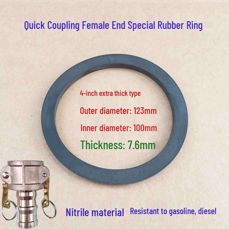 Quick Connector Gasket Set: 1-4 inch Oil-Resistant Silicone & Leather Seals