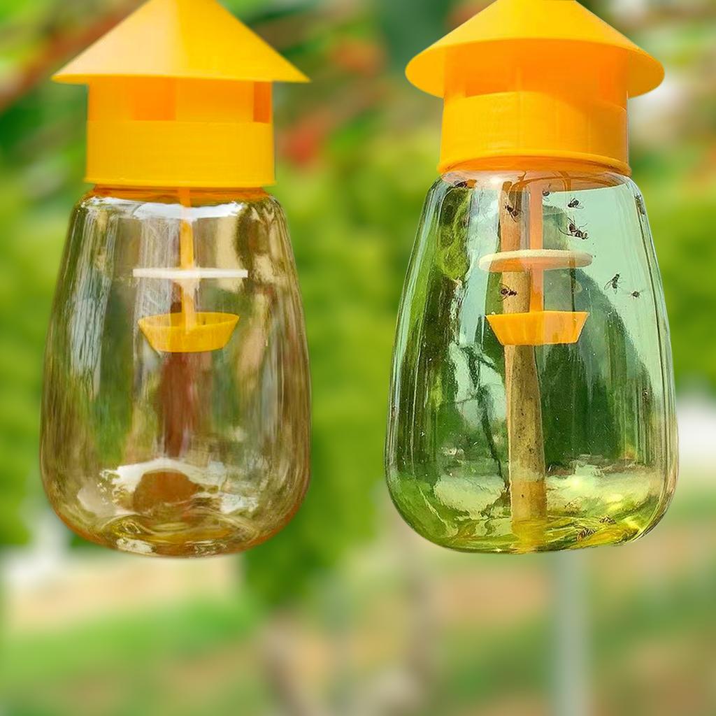 Fruit Fly Trap Yellow Plastic Drosophila Trap Anti Flies Housefly Catcher Garden Orchard Reusable Insect Trap Pest Control Tool