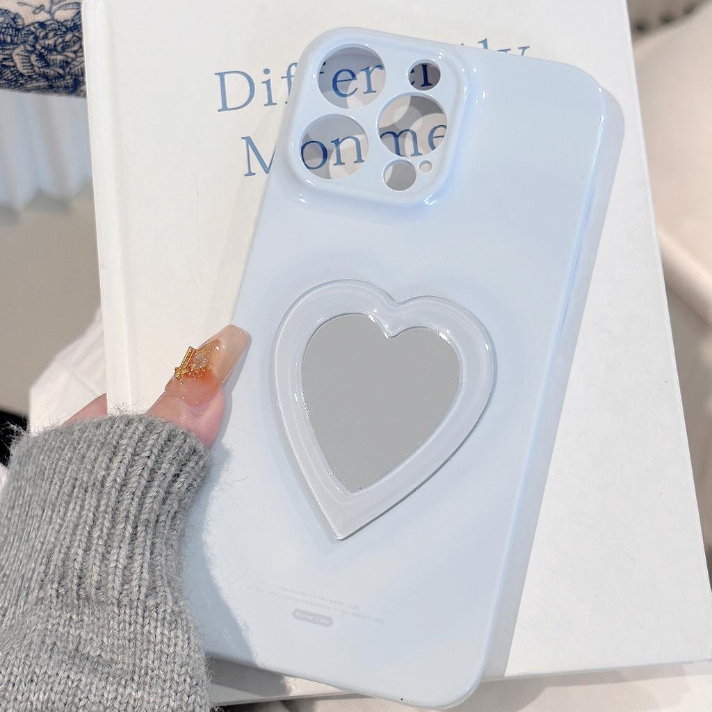 Love Mirror Three dimensional Suitable for IPhone16 Mobile Phone Case Apple 15promax Philin Soft 13 All Inclusive 14 Niche
