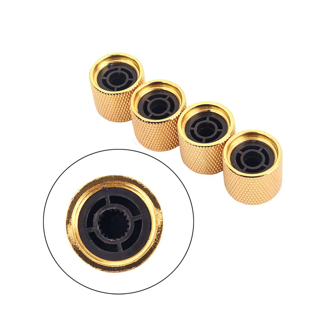 4Pcs Nonslip Guitar Potentiometer Control Knobs Replacement Volumes Tone Dome Top Knobs for Electric Guitar & Bass Part