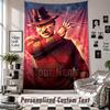 Custom Tapestry Wall Hanging, A Nightmare On Elm Street Freddy Krueger Personalized Name Text Home Wall Decor