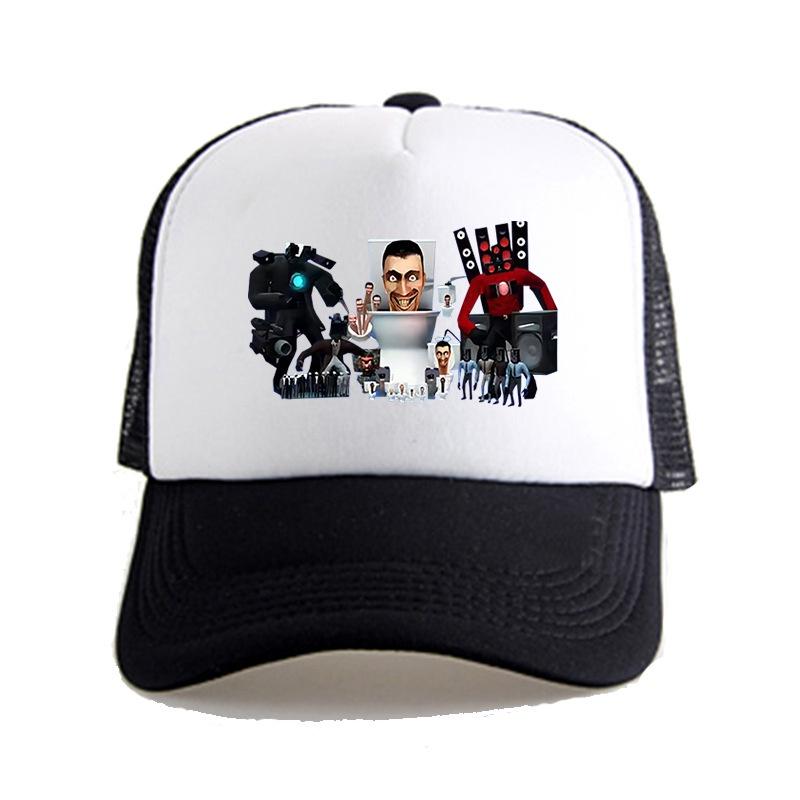 Kid Adult Skibidi Toilet Printing Baseball Caps Adjustable Hip Hop Hats Summer