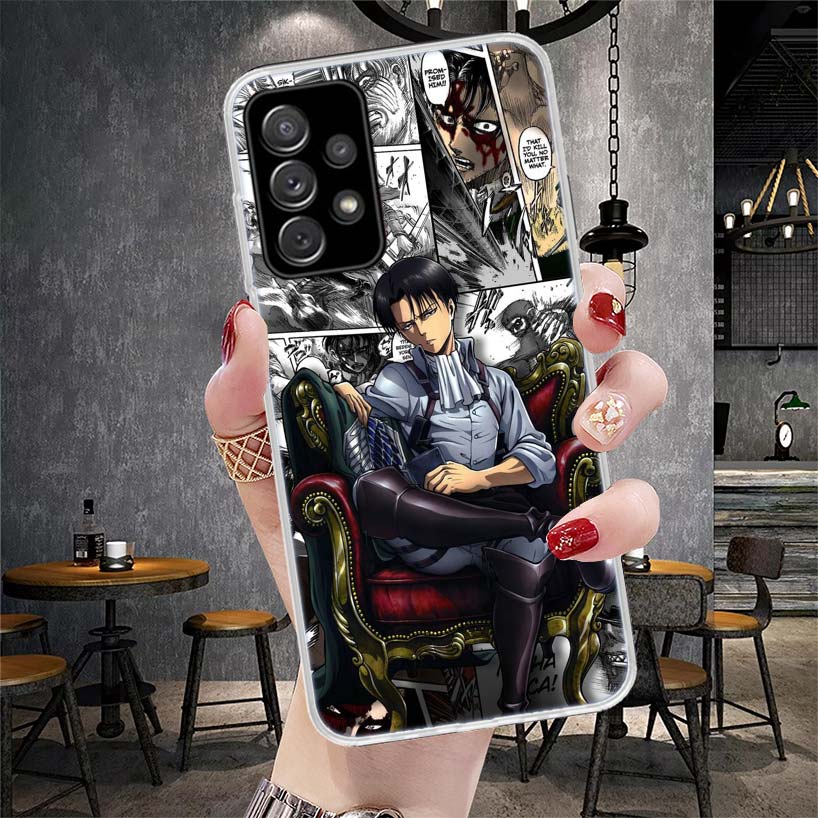 Titan Attack Levi Phone Case For Samsung Galaxy A12 A22 A32 A52 A72 A02S A51 A50S A71 A70 A31 A20S Note 20 Ultra S10 A10S Galaxy