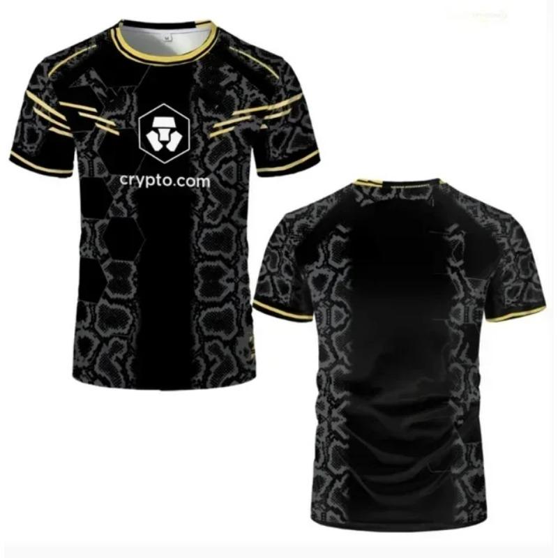 Fläktformade Rundhalsade 3D-tryckta Sport-T-shirts med Korta Ärmar för Utomhusbruk för Män och Kvinnor