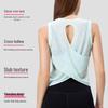 Slub Yarn Summer Yoga Sleeveless Sports Top