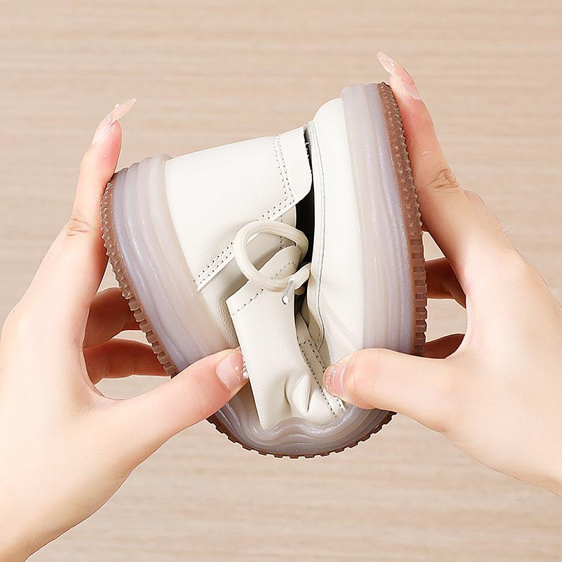 New Leather Loafers Women Spring Autumn New Designer Shoes for Women Lanyard Soft Base Casual Oxfords Mujer Shoes